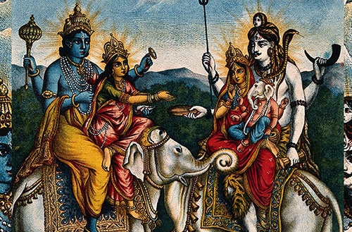 Consort Wallpaper | Vishnu Laxmi Shiva Parvati