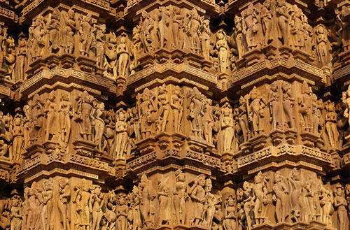 Temple Wallpaper | Khajuraho sculptures